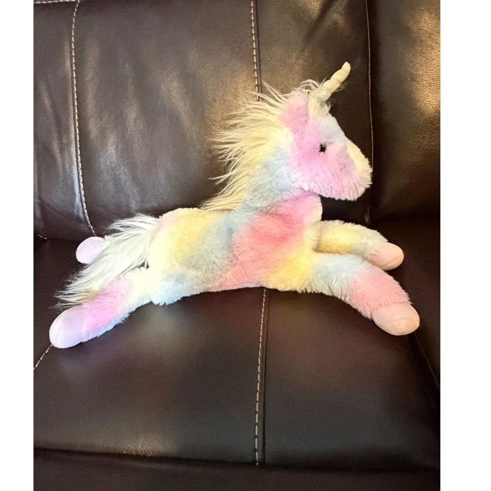 Douglas Cuddle Toy Pastel Rainbow Unicorn Anita  Plush 16 Inch Stuffed Animal